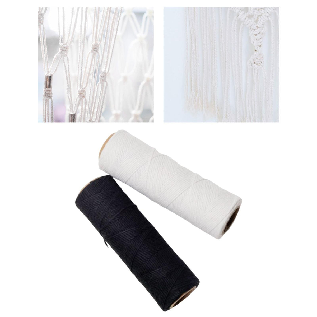 2x Cotton Weaving Loom Warp Thread 1mm Warp Yarn for Rug Tapestry