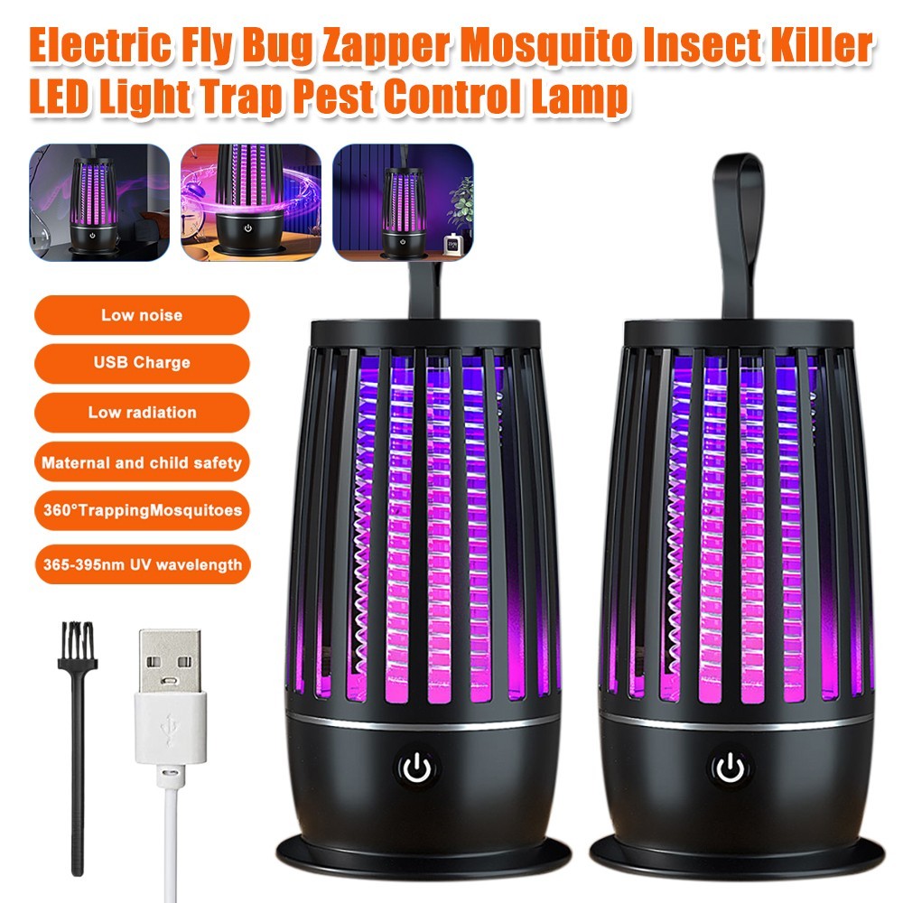 Electric Mosquito Killer Lamp USB Fly Insect Zapper Trap Bug Midge Killer Silent