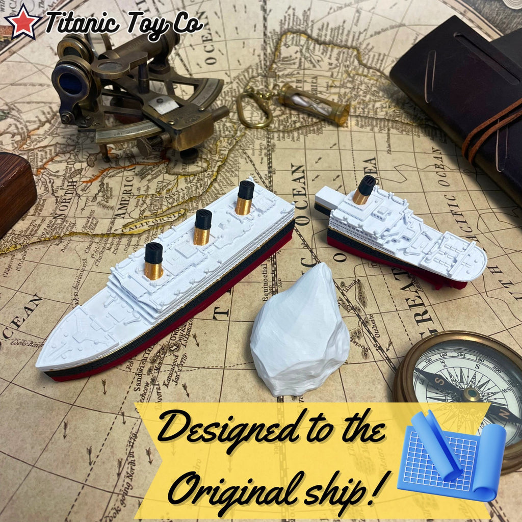 Break In Half RMS Titanic Toys UK Split In Half Titanic Bath Boat And Pool Toy