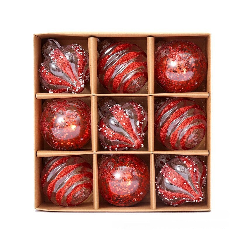 9pcs Christmas Tree Balls Baubles Hanging Ornament Party Xmas Tree Decoration