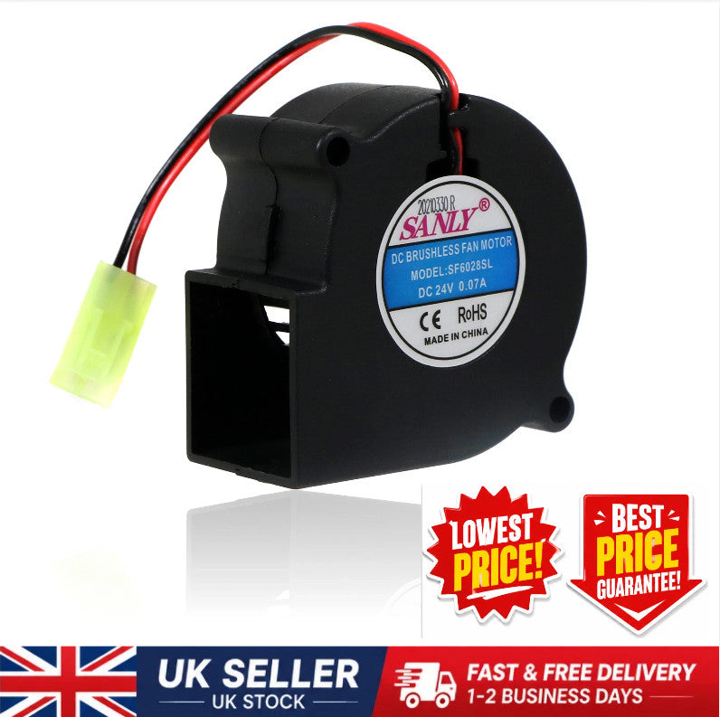 Electric Fire Fan DC Motor Unit SF6028SL(R) 24V 0.07A UK 2026