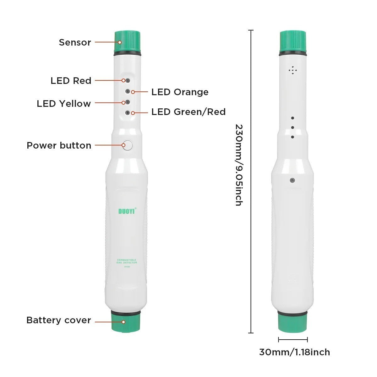 Combustible Gas Leak Detector Pen Detection Methare Propane