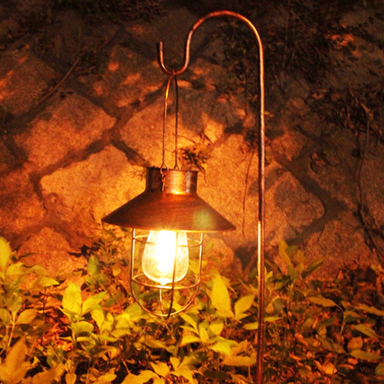 Solar Powered LED Hanging Lantern Lights Waterproof Outdoor Garden Lawn Lamp