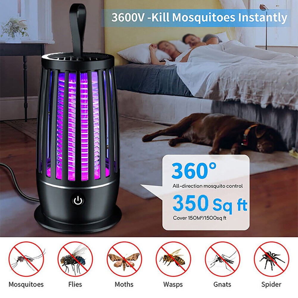 Electric Mosquito Killer Lamp USB Fly Insect Zapper Trap Bug Midge Killer Silent