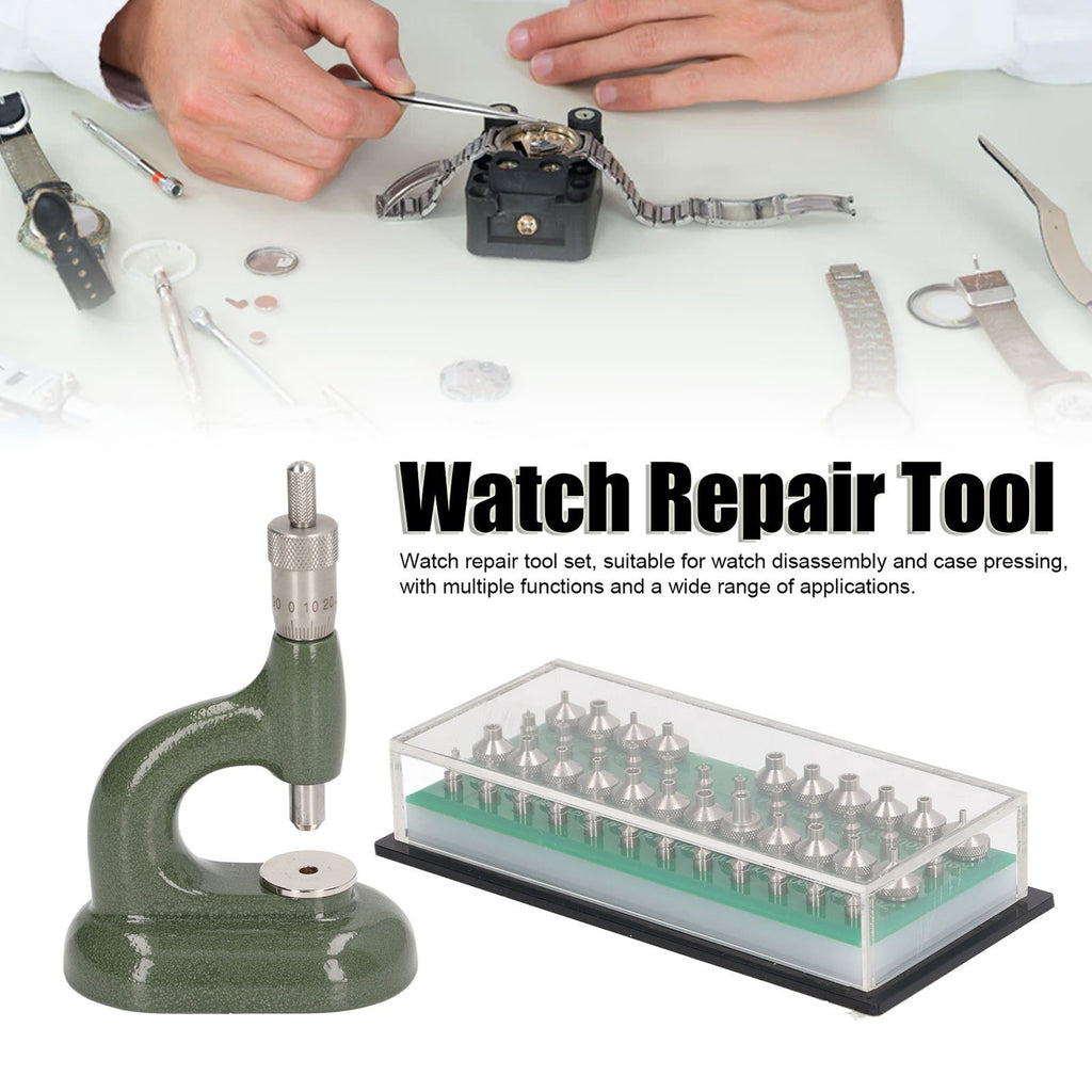Watch Repair Tool Watch Case Closer Set Kit With 48pcs Dies Jewelling Tool