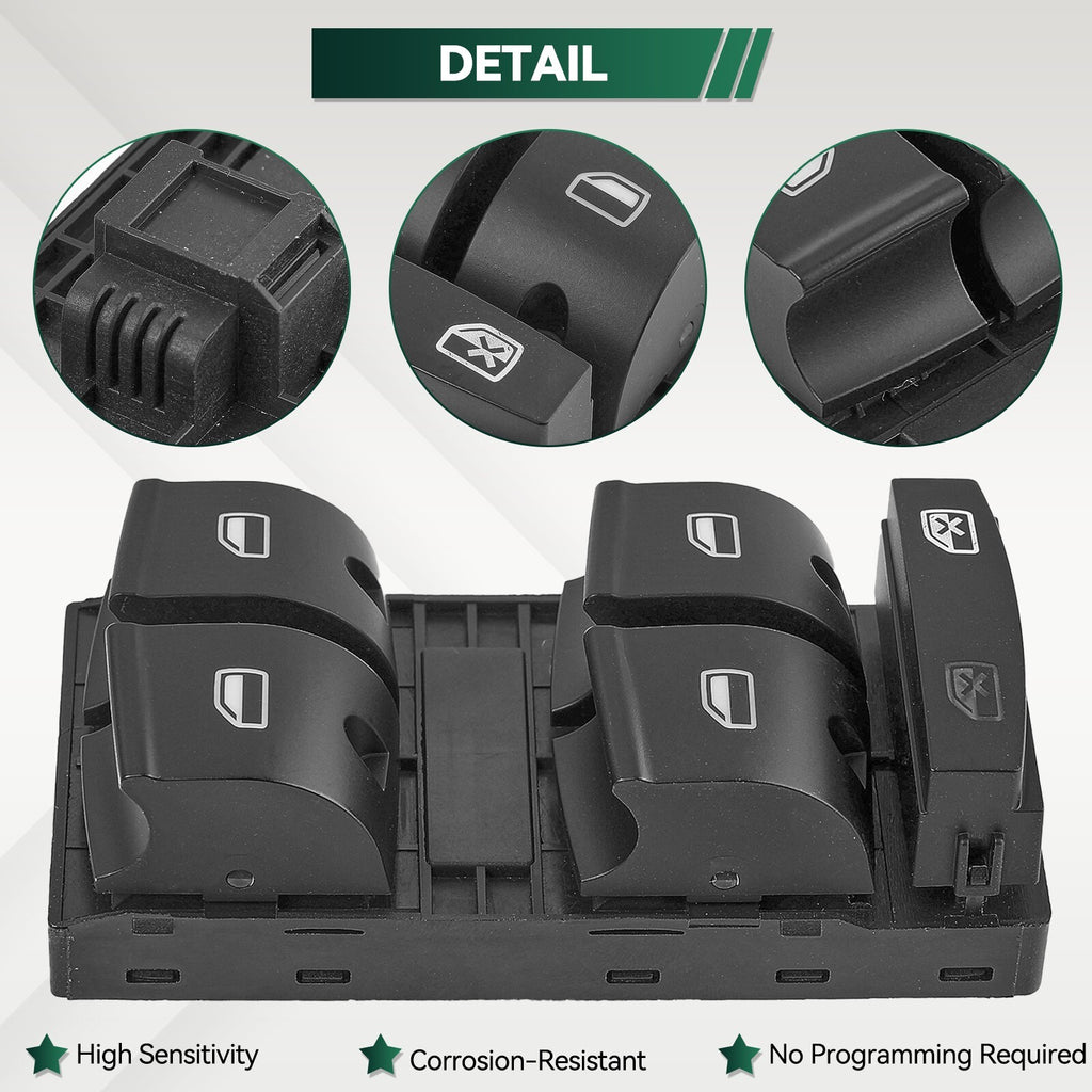 Driver Side Master Window Switch Control 4F0959851F 4F0959851C For Audi A3 8P