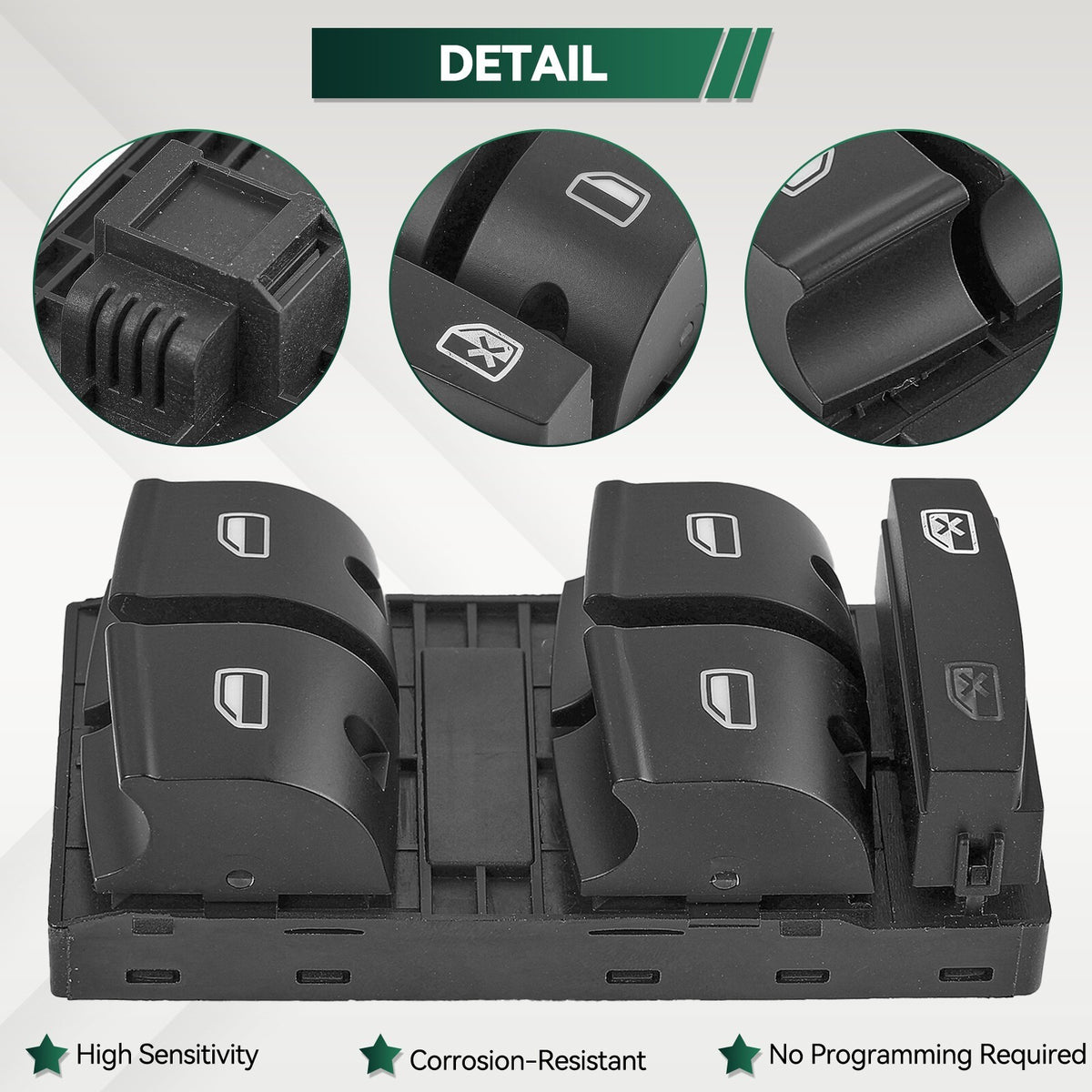 Driver Side Master Window Switch Control 4F0959851F 4F0959851C For Audi A3 8P
