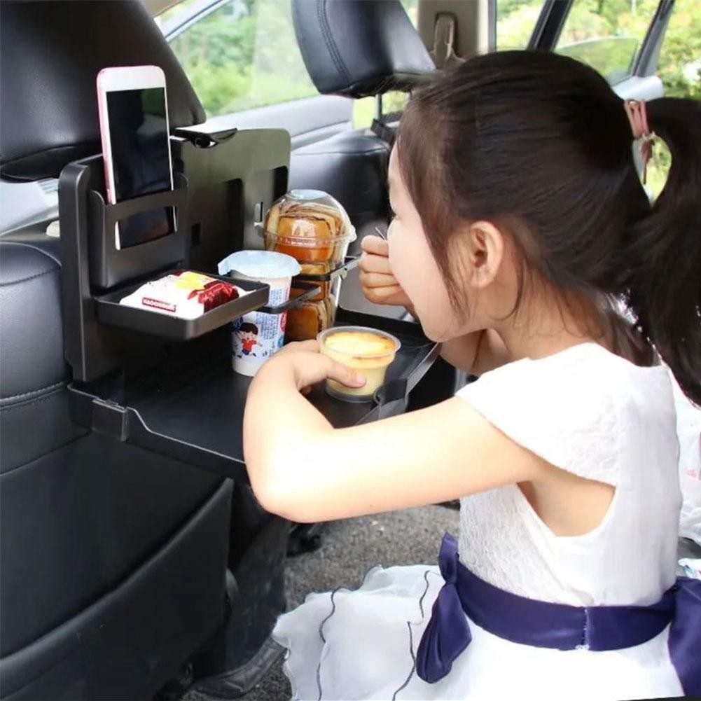 Cup Holder Phone Mount Headrest Tidy Car Back Seat*Organizer-Foldable Table Tray
