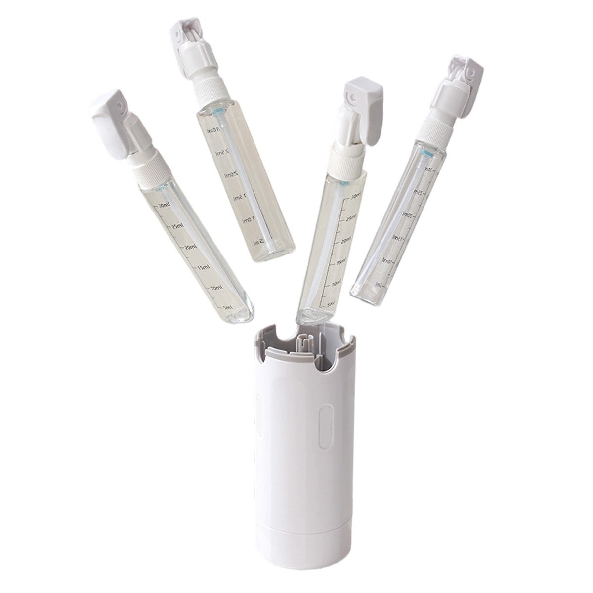 4 Pack Dispenser  30ML Travel Bottles for Toiletries Containers 4 in 1 Travel