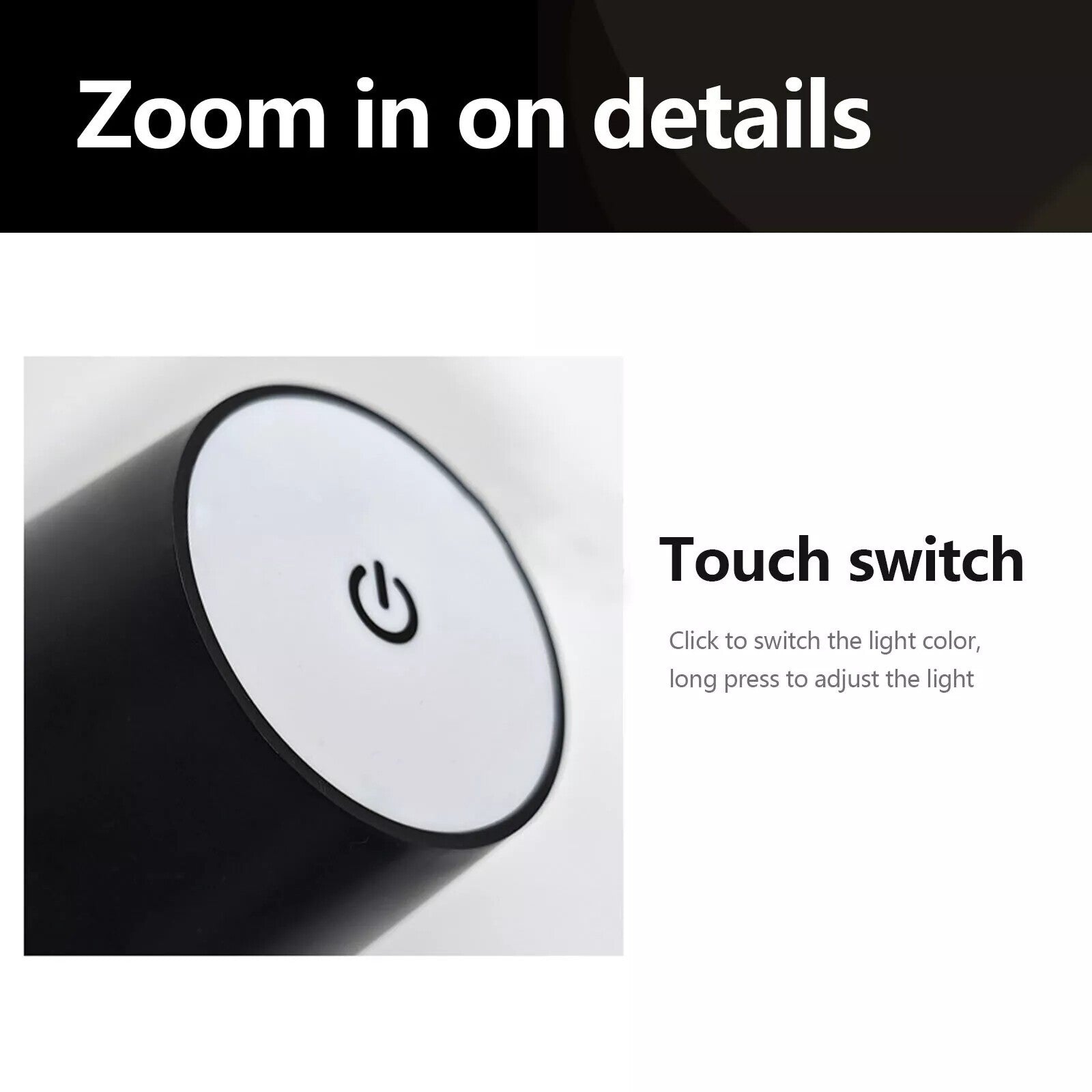 2*Wireless Bottle Table Lamp Touch 3 Color Stepless Dimming Night Bar Desk Light