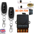 Wireless Remote Control Switch DC 12V 24V 48V 72V 30A 1Ch Relay Receiver 433MHz