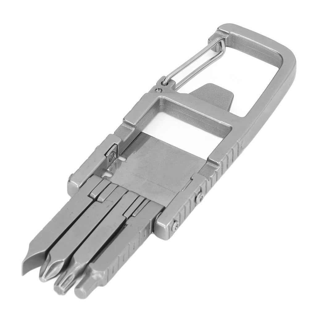 12 in 1 Folding Keychain Multitool Portable Pocket Tool Screwdriver Bits Ruler