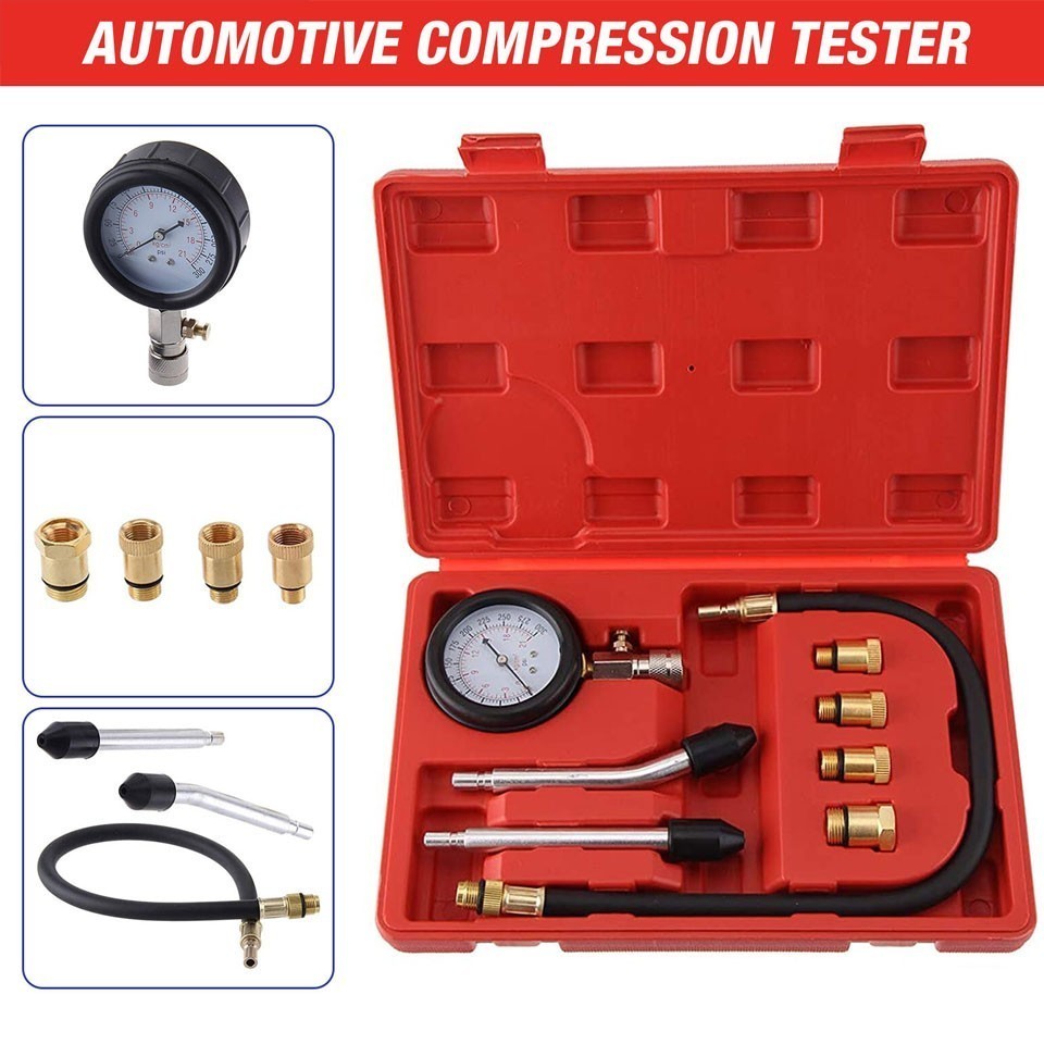 UK Car Diesel Petrol Engine Cylinder Pressure Tester Compression Gauge Test Kit