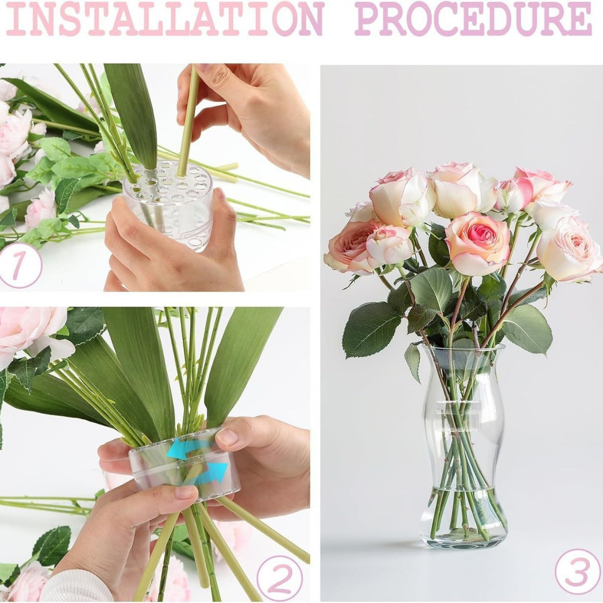 Large Spiral Ikebana Stem Holder DIY Flower Bouquet Arrangement Fixing Tool