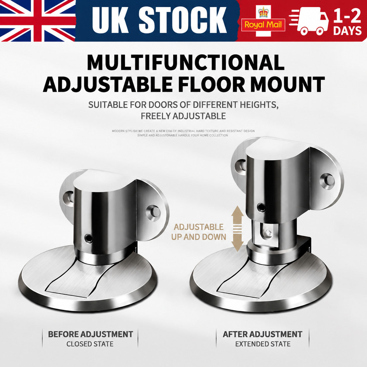 Door Stop Strong Magnetic Stainless Steel Self Adhesive for Floor Door UK