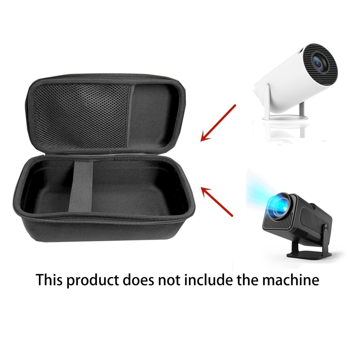 Projector Carrying Case Easy Carry Handle Hard EVA Projector Bag