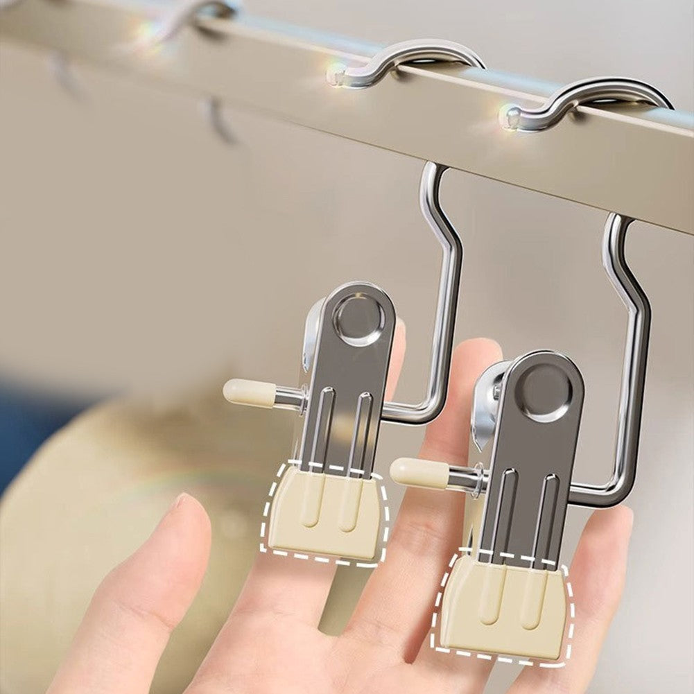 Multifunctional Stainless Steel Hook Clips 20 Pcs for Securing Pants and Socks