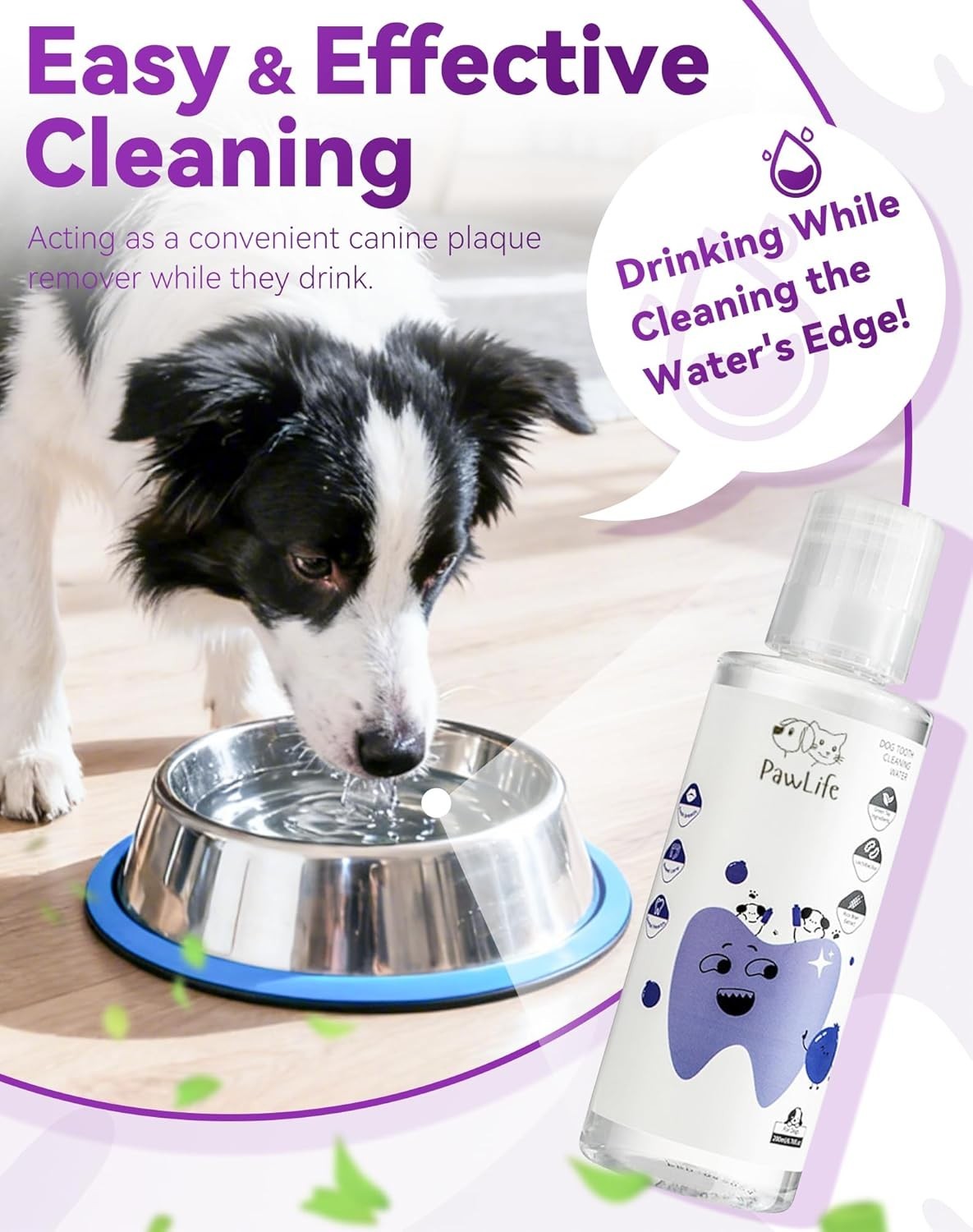 1-2PACK PawBright Dental Plus, Odorless & Flavorless Formula to Fight Tartar-NEW
