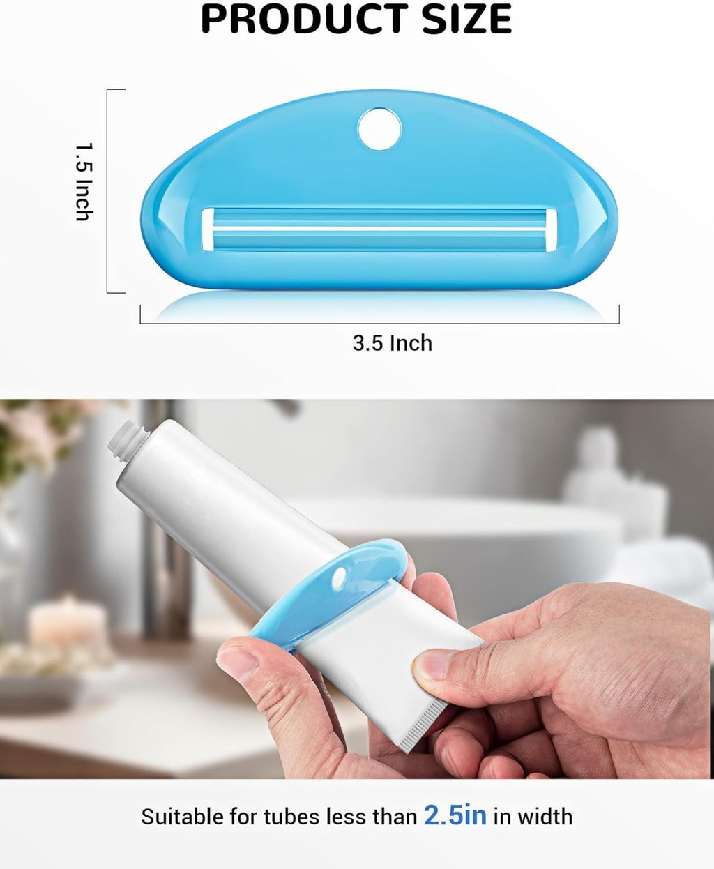 4PCS Toothpaste Squeezer, Colorful Plastic Toothpaste Tube Squeezer...