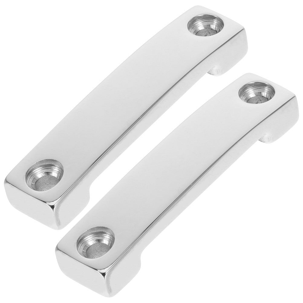 2pcs Stainless Steel Bimini Top Strap Pad Eye Kayak Deck Loops Webbing Footman