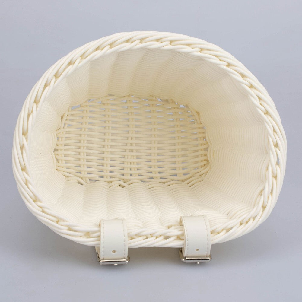 Rattan Bicycle Front Basket Handwoven Kids Adult Bike Handlebar Carrier Bags UK