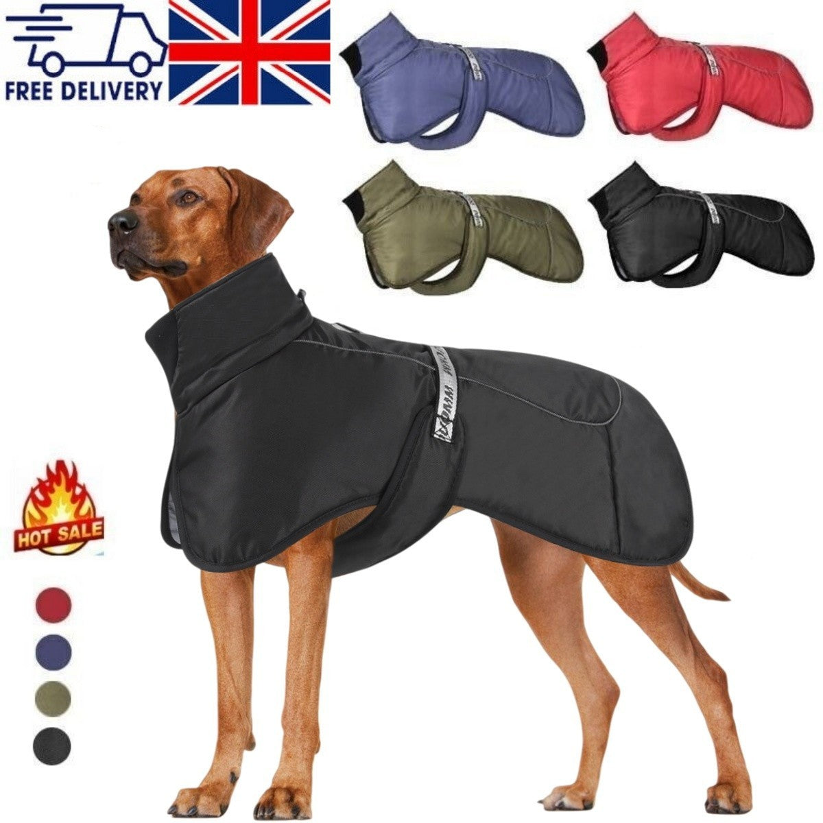 Large Dog Clothes Winter Warm Coat Windproof Waterproof Thicken Pet Down Jacket