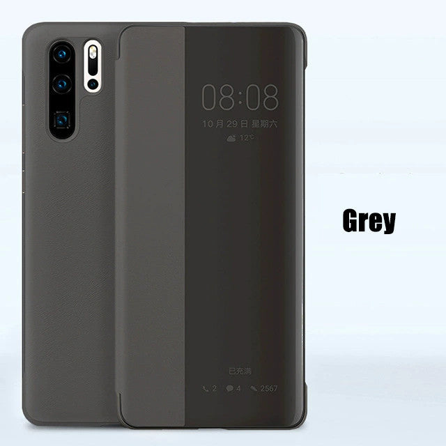 For HUAWEI P30 Pro Protective Case Smart View Window Leather Flip Cover