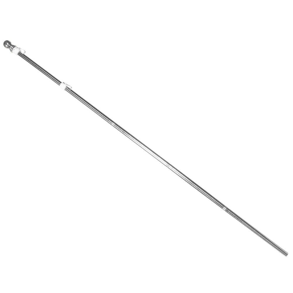 Adjustable Flag Pole Stainless Heavy Duty Rotating Flag Anti Tangle Caravan 6ft