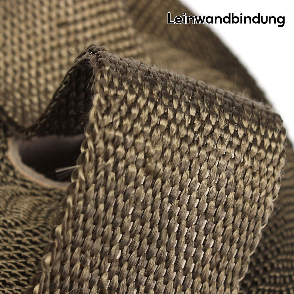 Titanium Gold Heat Wrap Tape 2 Rolls 10M Manifold Downpipe Exhaust With 20 Ties