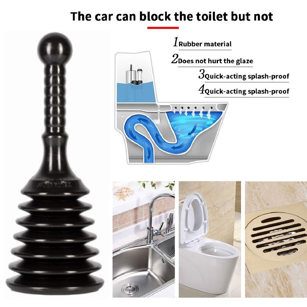 Heavy Duty Sink Plunger Clear Unblock Unclog Drains Sinks Toilets Showers Waste