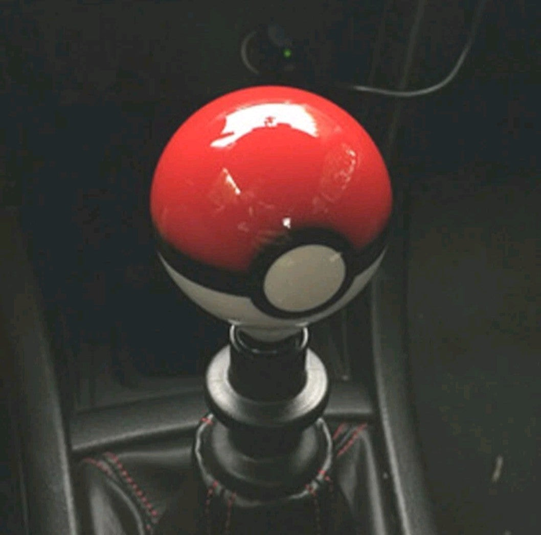 Universal Pokémon Gear Knob Poke Ball Shifter Head with 3 Adapters