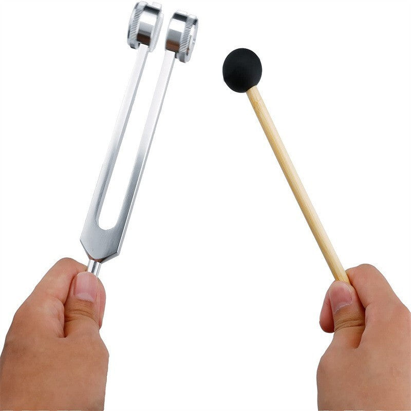 128Hz Tuning Fork+Hammer Kit Musical Instrument Vibration Sound Therapy Healing