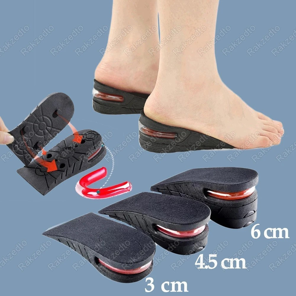 Height Increase Insoles Men Women Invisible Heel Lift Taller Shoe Inserts 2 Pads