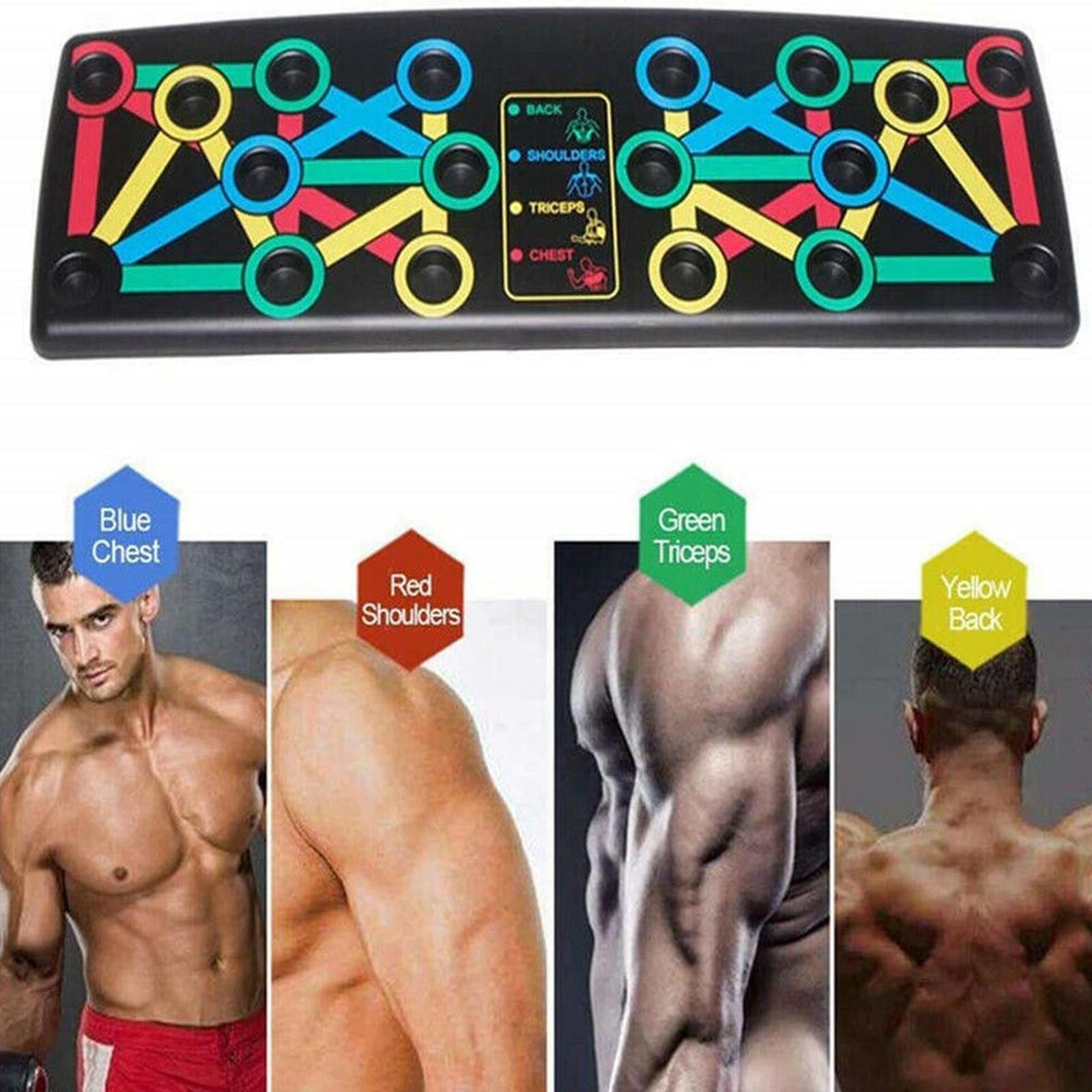 Foldable 14 in 1 Push Up Board Fitness Workout Train Gym Muscle Exercise Press