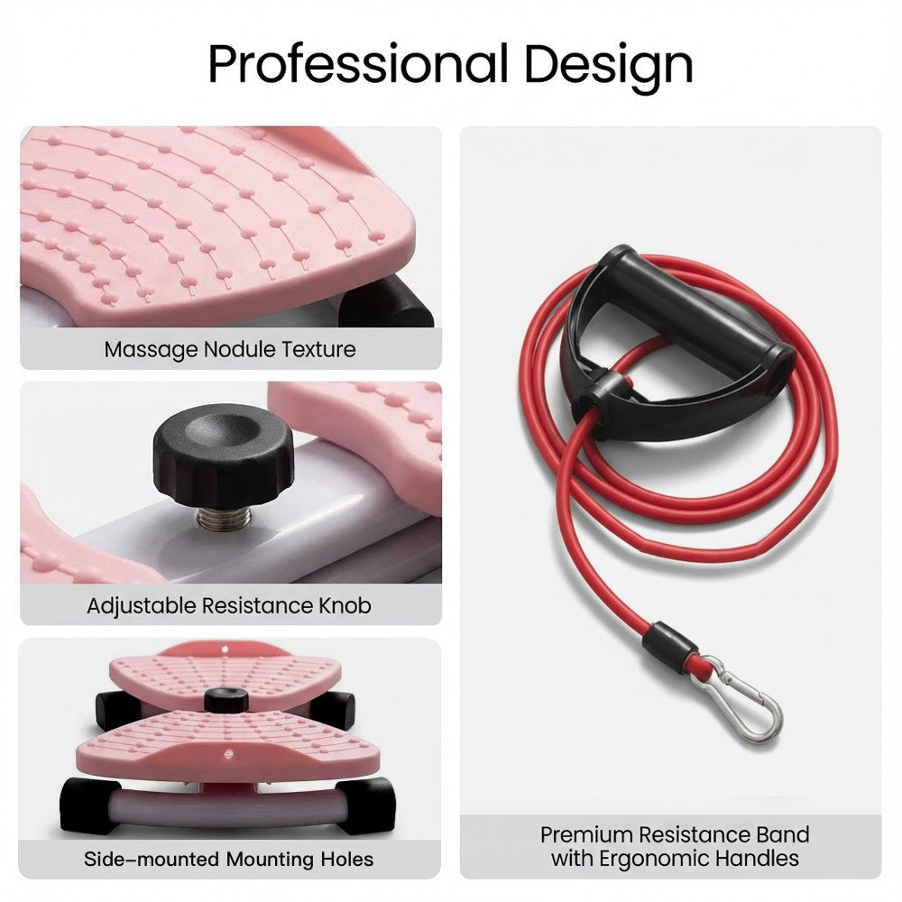 Waist Twisting Exercise Board with Handle for Fitness