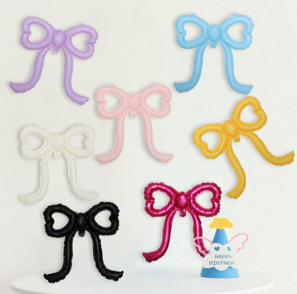 10x Bow Balloons Bow Birthday Decorations Props Romantic Creative Versatile
