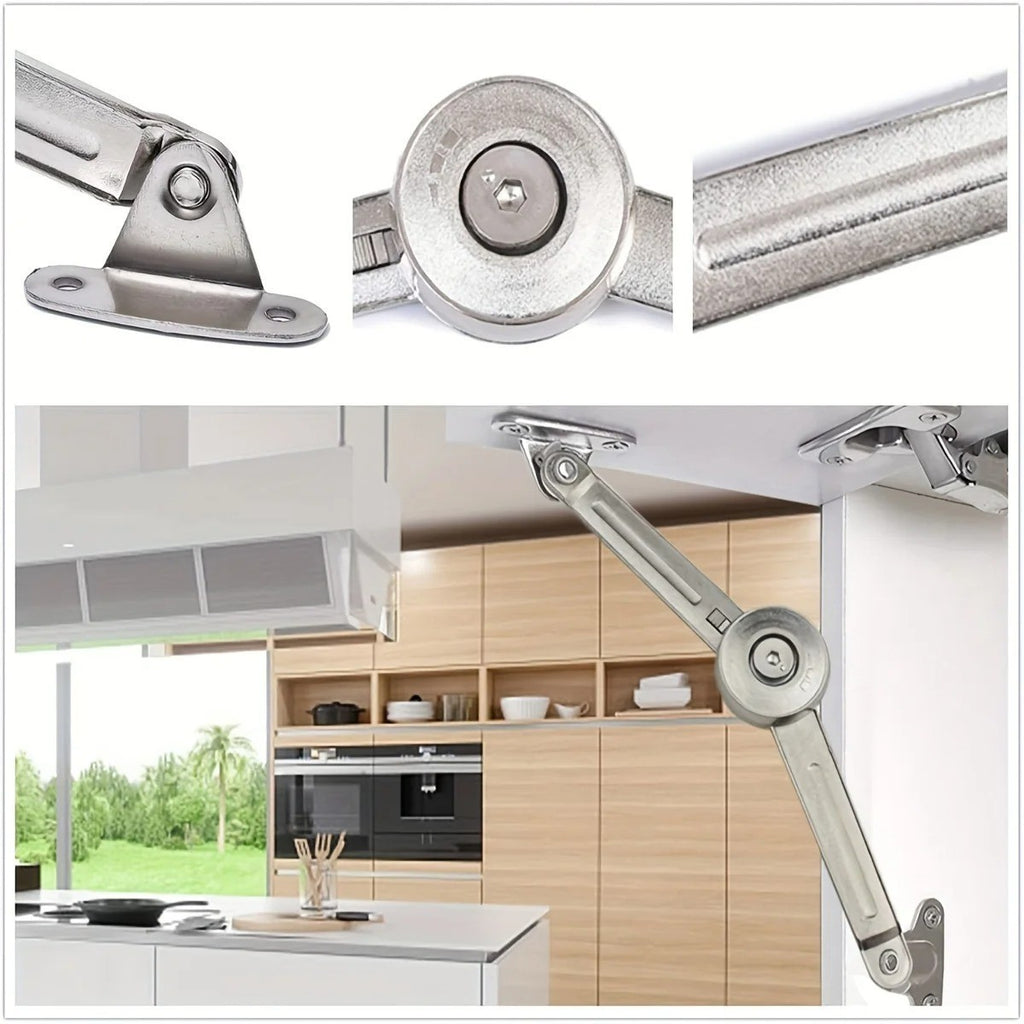 2Pcs Soft Close Lid Support Hinges with Screws & Hex Key, Satin Nickel Drop Down