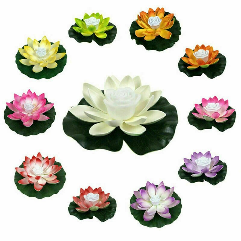 6pcs Floating Lotus Light LED Water Lily Light for Pool Party Decoration