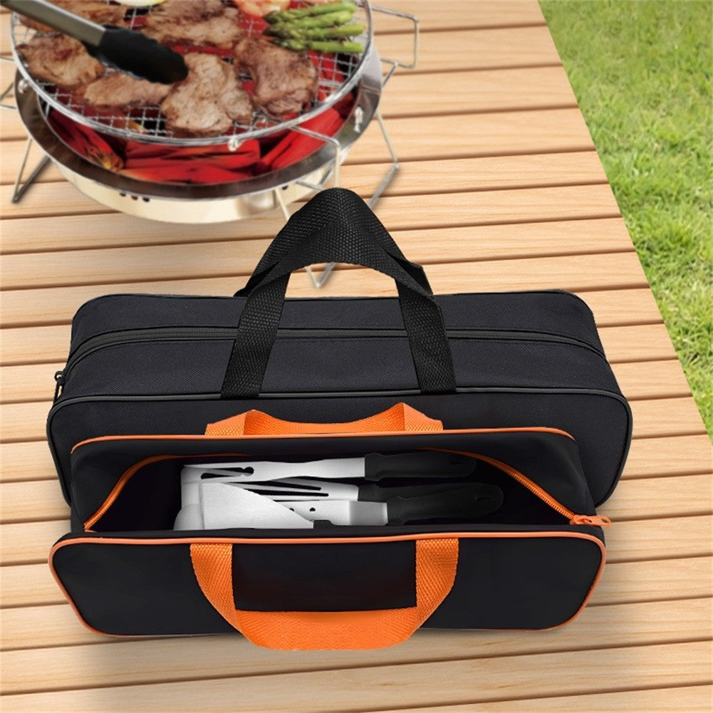 Waterproof BBQ Tool Storage Case with 600D Oxford Cloth for Outdoor Grilling