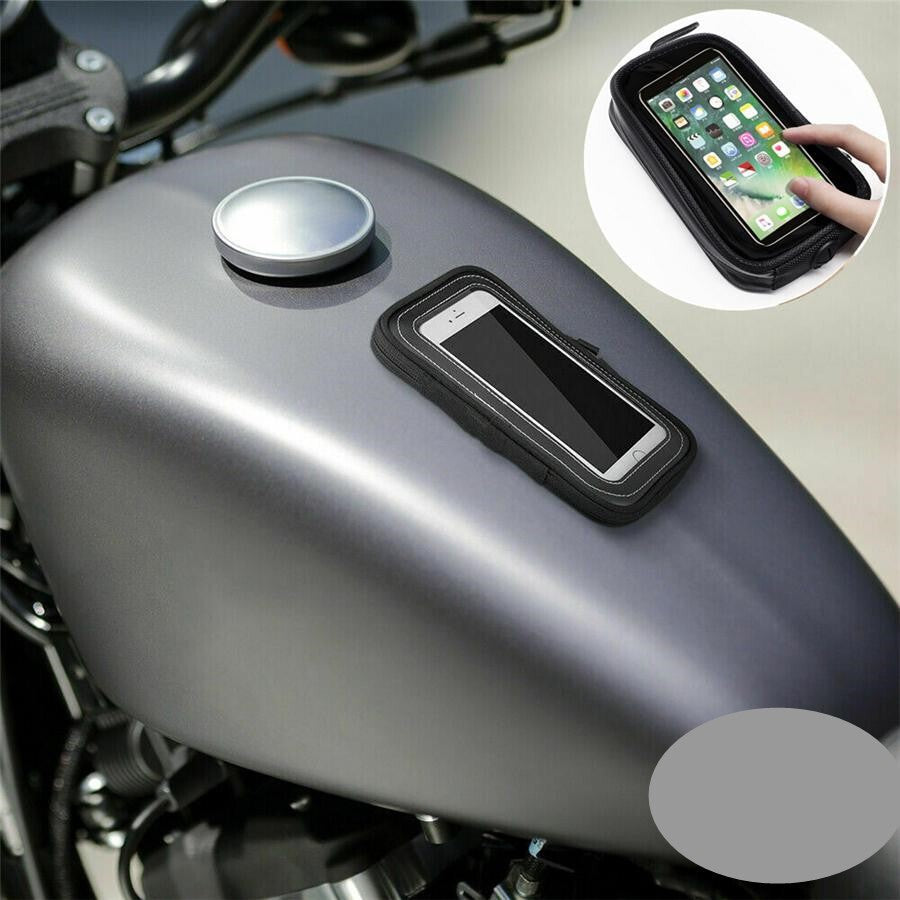 Motorcycle Phone Bag Magnetic Fuel Tank Case GPS Cell Phone Mount Holder Black