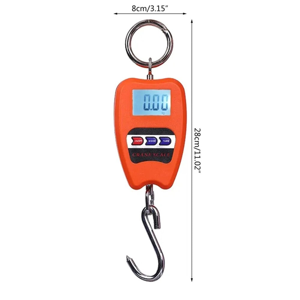 200kg Digital Hanging Scale – Mini Portable Electronic Hook Crane Scale w/ LCD