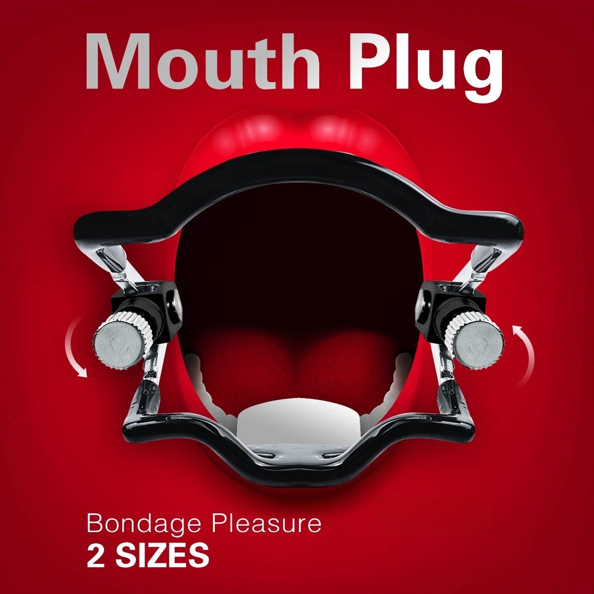 Stainless Steel Adjustable Mouth Plug Restraint Blowjob Gag Mouth Bondage BDSM