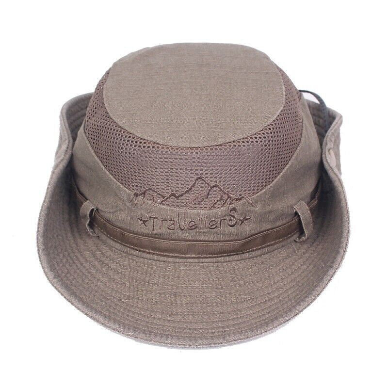 Unisex Cotton Bucket Hat Sun Cap Breathable Fisherman Hat Summer Outdoor Travel