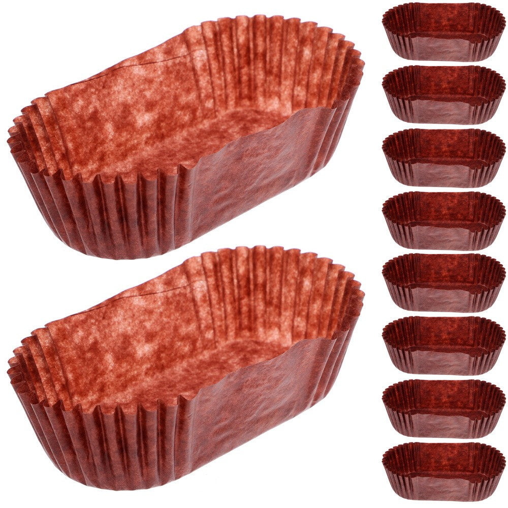 Mini Loaf Tin Liners Paper Cases for Baking Cake Square Tray Cup Oval