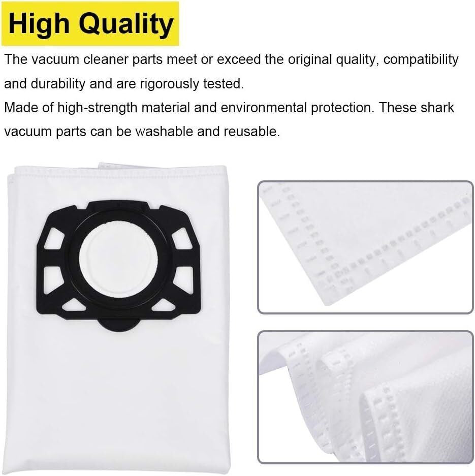 10 Pack Fleece Cloth Dust Bags fit Karcher WD2 PLUS WD3 KWD1 KWD3 WD3 Wet & Dry