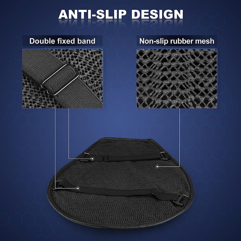 Motorcycle Gel Seat Cushion Comfort Pillow Pad Cover Pressure Relief Universal