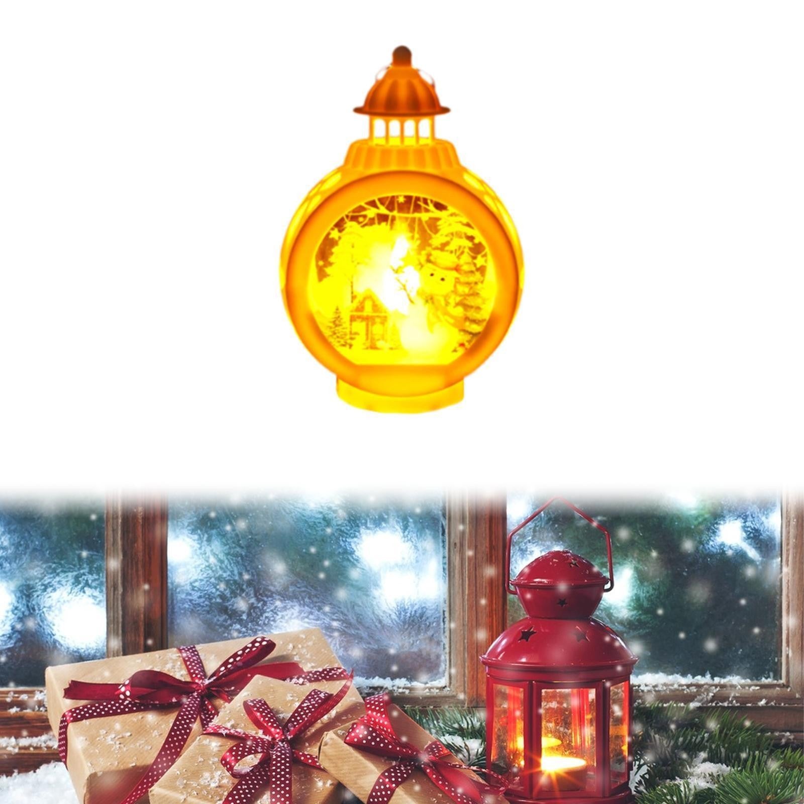 Christmas Decorative Candle Lantern Bedside Lamp Tabletop Family Candle Lantern