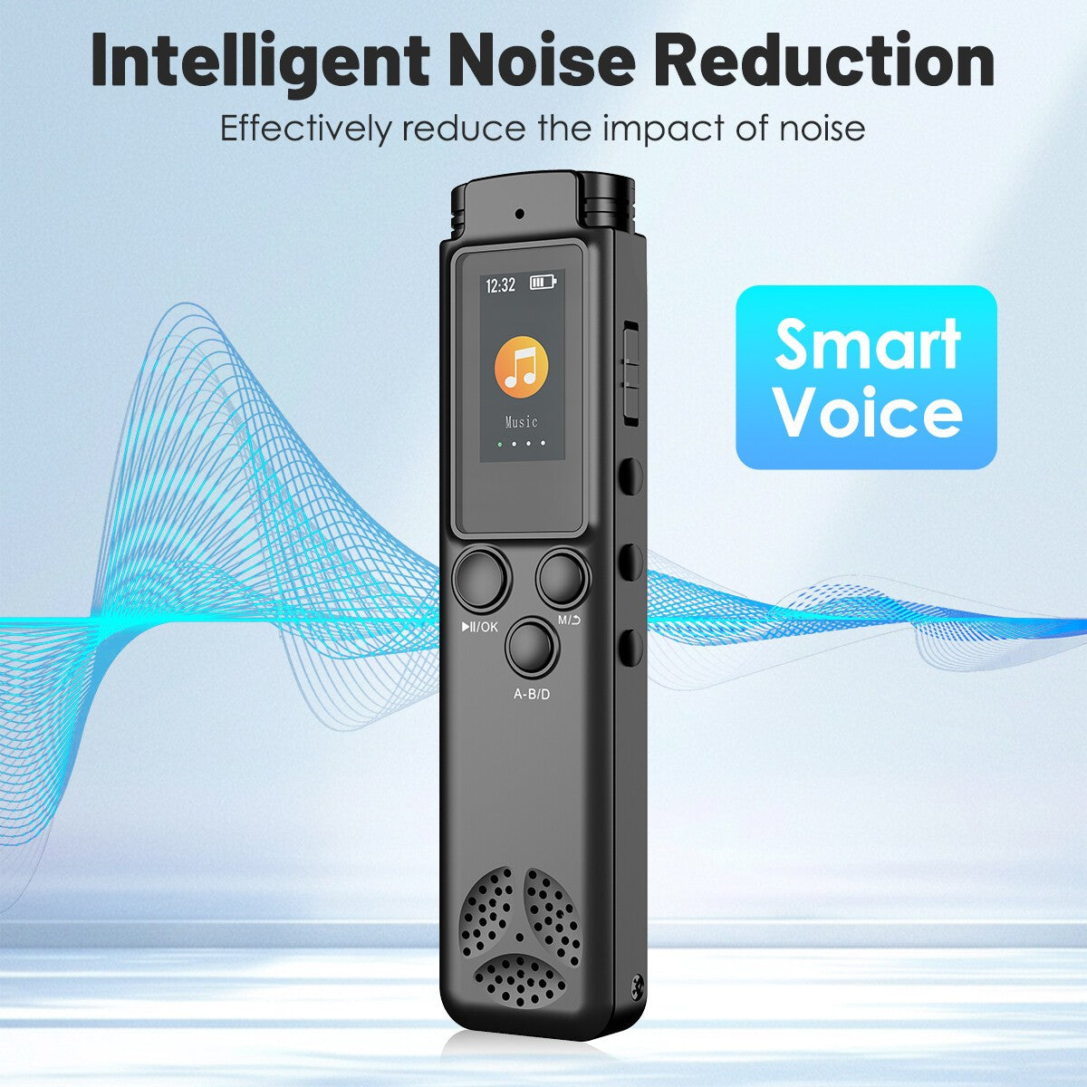 32G Digital Voice Recorder Dictaphone Audio MP3 Player Sound Recording Device