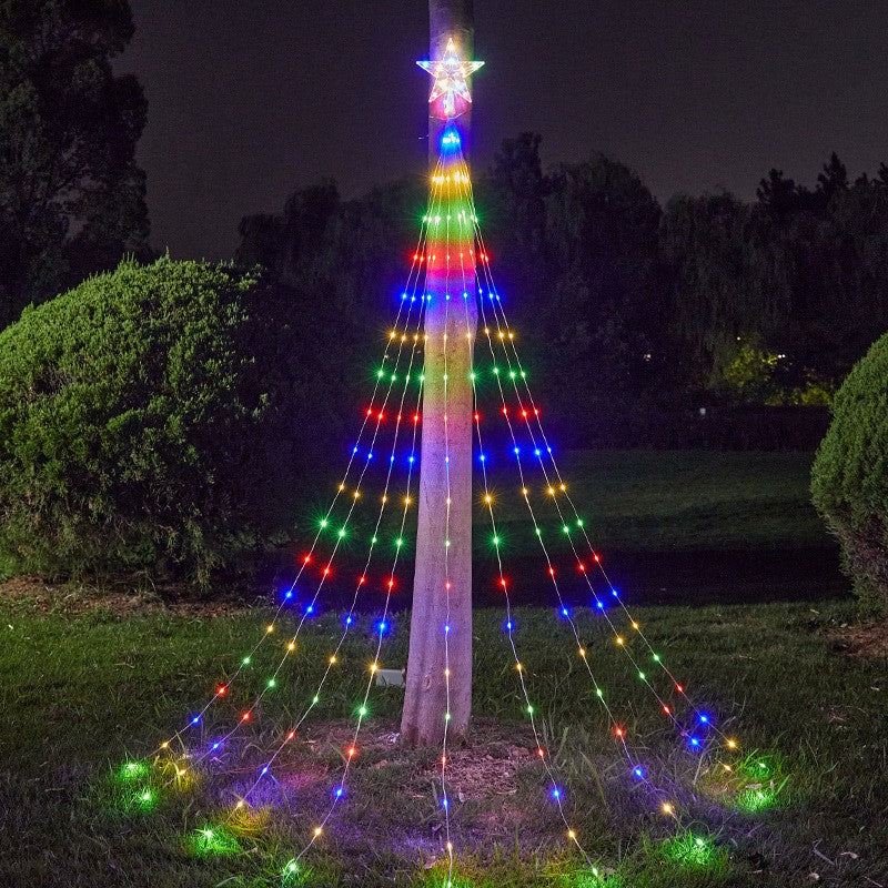 3m Waterfall Christmas Tree Lights 292 LED Solar USB Rechargeable Remote Control