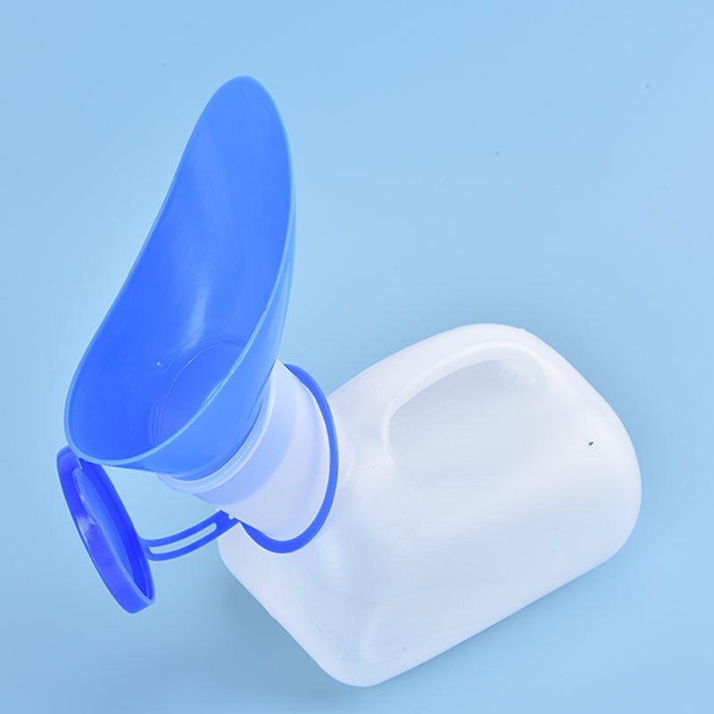 1000ml Urinal Long Neck Incontinence Bottle for Unisex Clear Lid Plastic sh